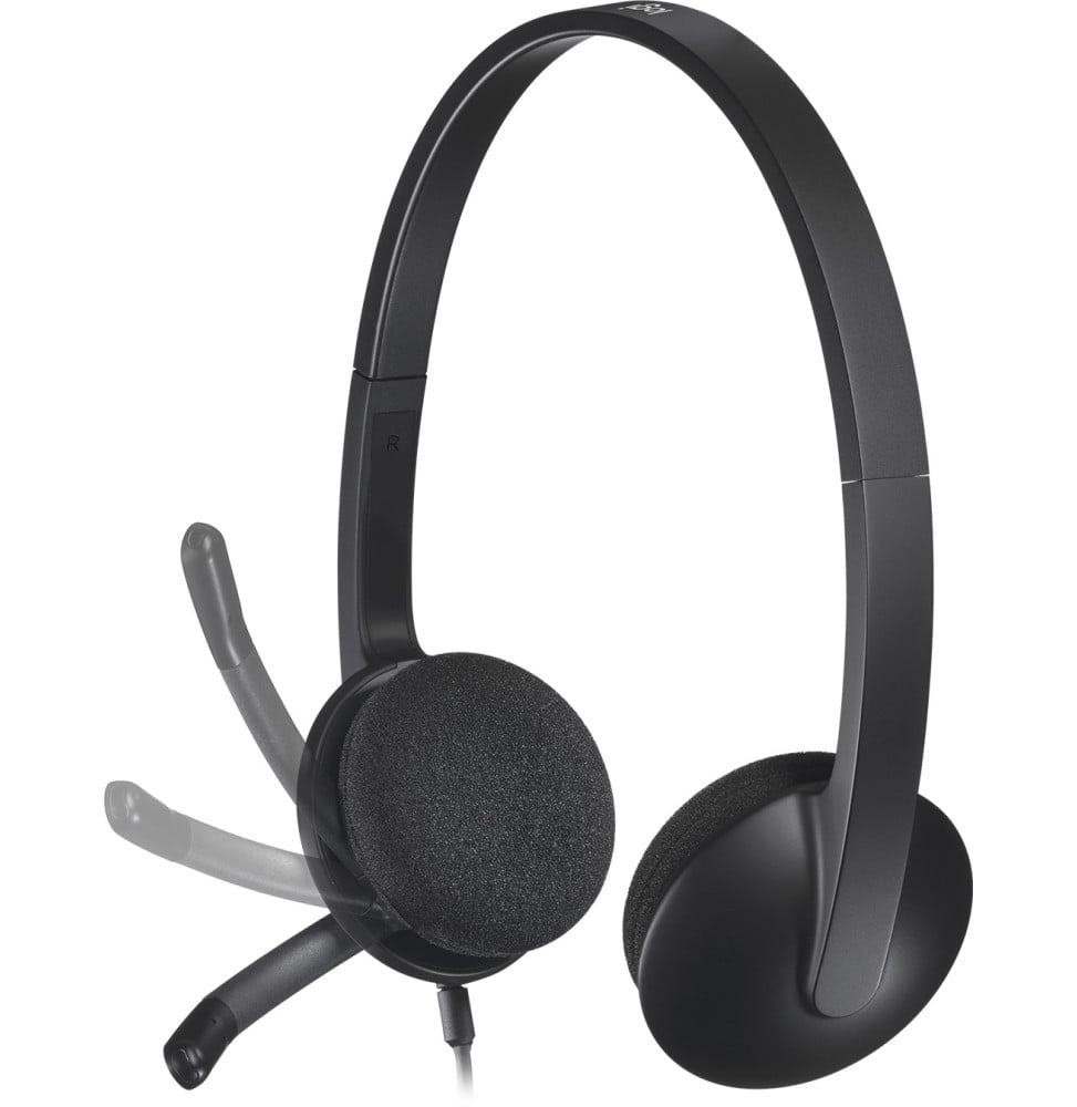 CASQUE LOGITECH H340 POUR PC AVEC MICROPHONE ANTI-PARASITE - USB (981-000475)