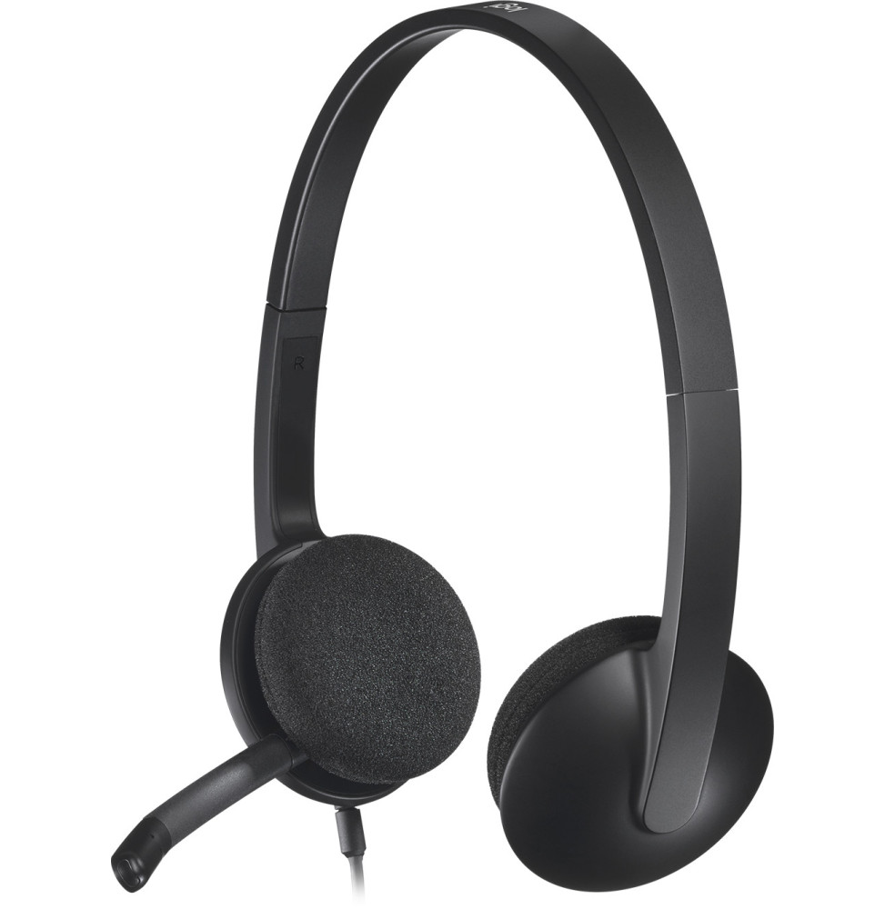 CASQUE LOGITECH H340 POUR PC AVEC MICROPHONE ANTI-PARASITE - USB (981-000475)