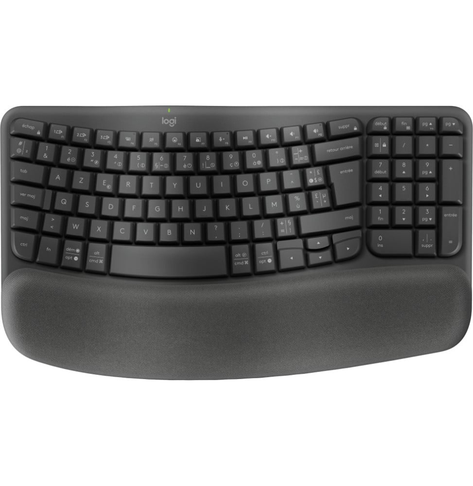 LOGITECH WAVE KEYS CLAVIER RF SANS FIL + BLUETOOTH AZERTY FRANÇAIS GRAPHITE (920-012286)