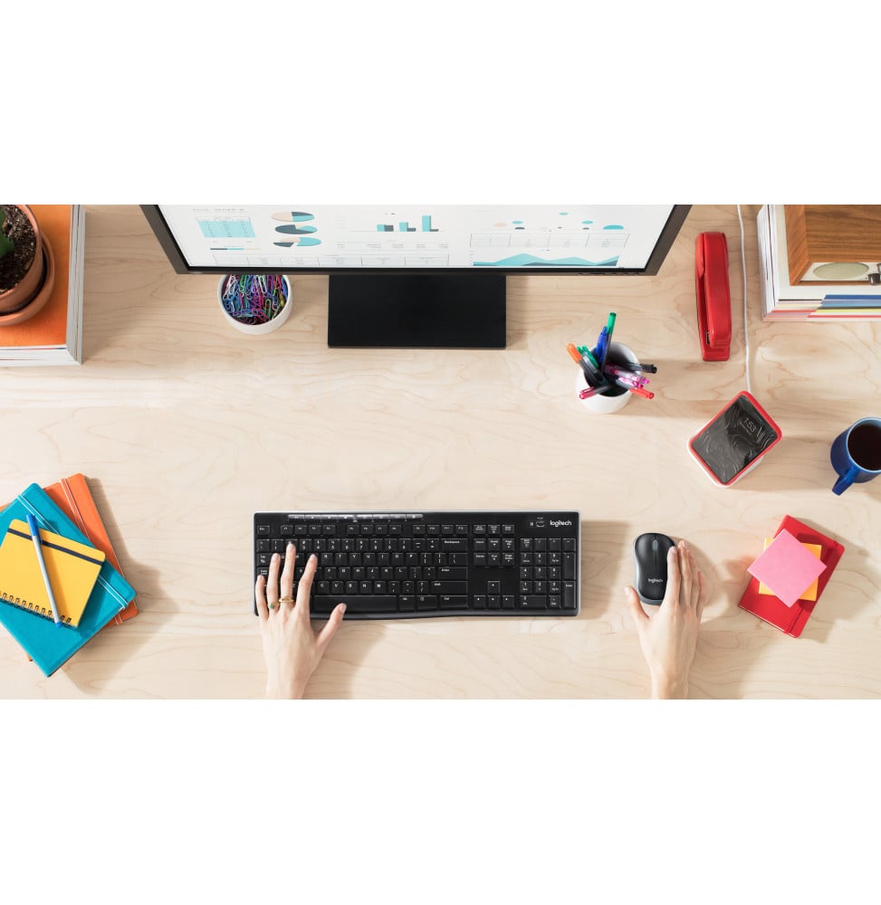 LOGITECH WIRELESS DESKTOP MK270 - ENSEMBLE SANS FIL SOURIS + CLAVIER (AZERTY FRANÇAIS)