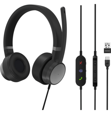 MICRO-CASQUE FILAIRE LENOVO GO ANC (MS TEAMS) - USB (4XD1C99223)