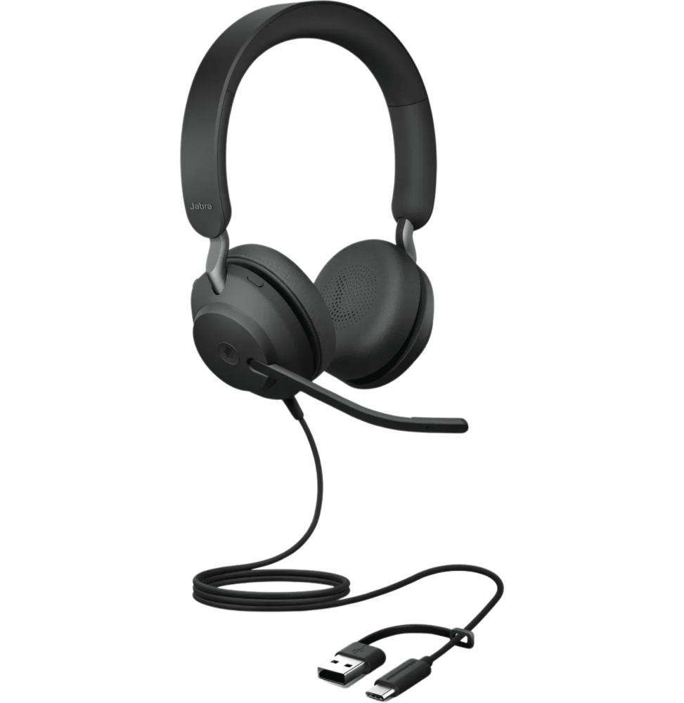 MICRO-CASQUE JABRA EVOLVE2 40 SE VERSION STEREO MS USB-C/A (24189-999-799)