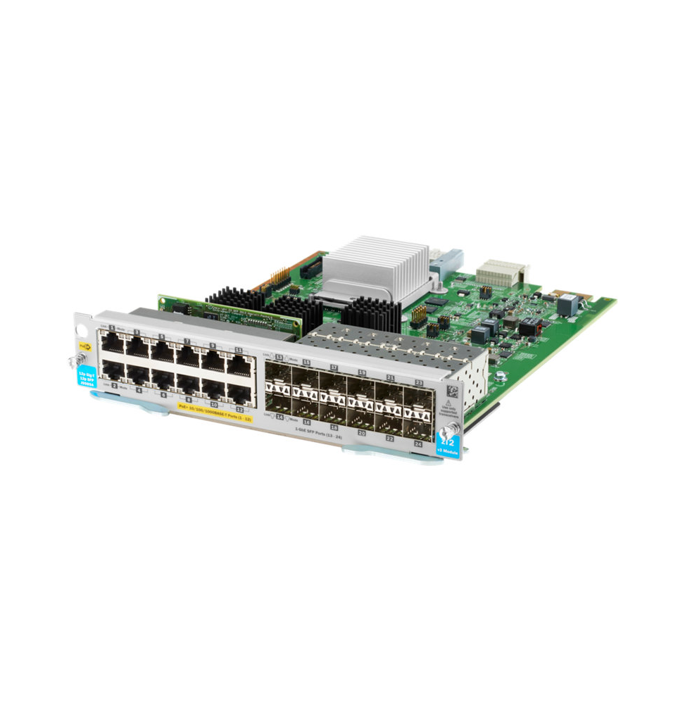 MODULE ARUBA 12 PORTS 10/100/1000BASE-T POE+ / 12 PORTS 1GBE SFP MACSEC V3 ZL2 (J9989A)