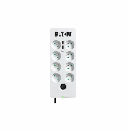 MULTIPRISE PARASURTENSEUR EATON BOÎTIER DE PROTECTION PB8TUF 8 PRISES AVEC 2 PORTES DE TÉLÉPHONE