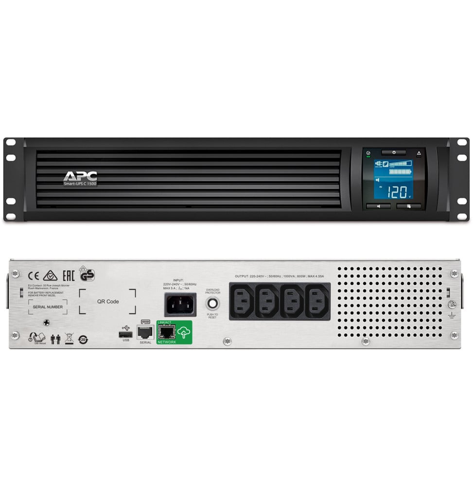 ONDULEUR LINE-INTERACTIVE APC SMART-UPS SMC SMC1500I-2UC - 900 W / 1500 VA - 4 PRISES C13