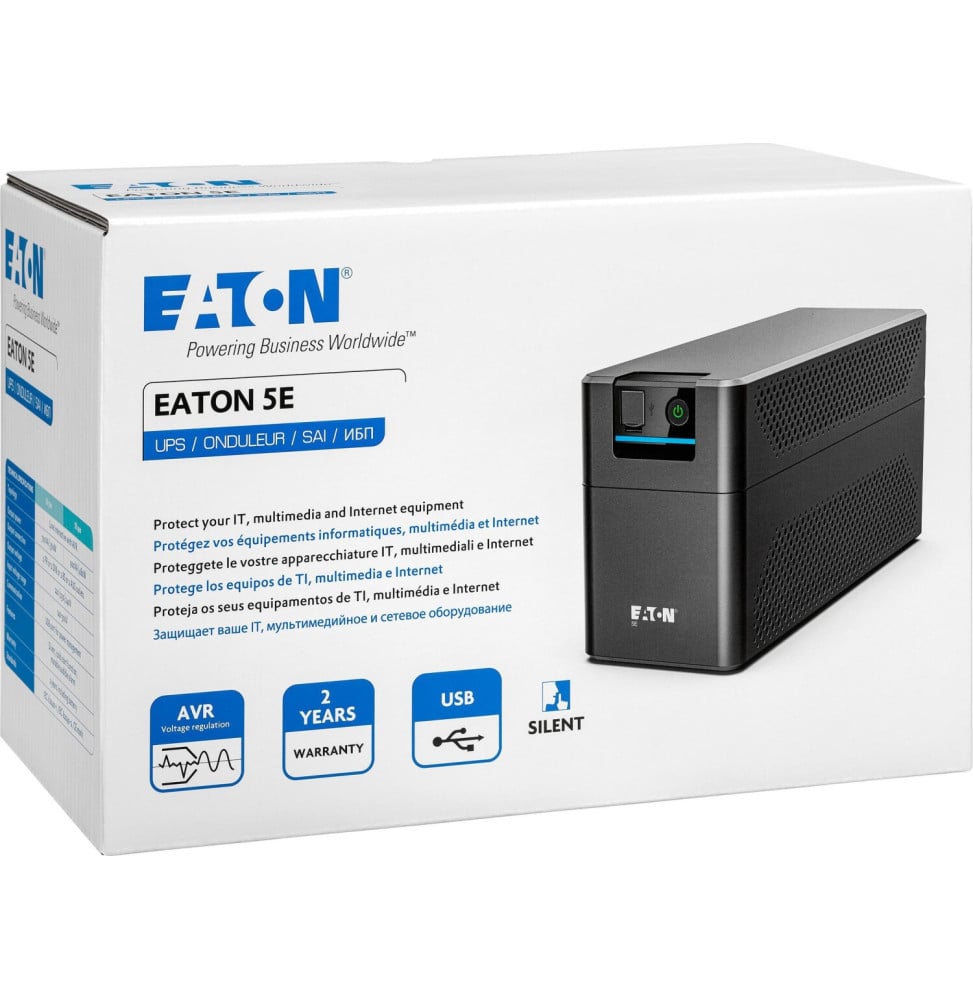 ONDULEUR LINE-INTERACTIVE EATON 5E GEN2 5E700UF USB GEN2 - 360 W / 700 VA - 2 PRISES FR