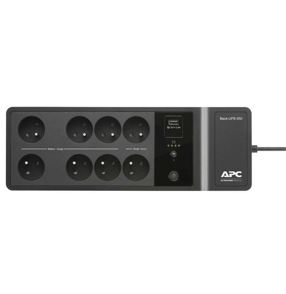 ONDULEUR OFF-LINE APC BACK-UPS BE650G2-FR - 400 WATTS / 650 VA - 8 PRISES FR + 1 USB