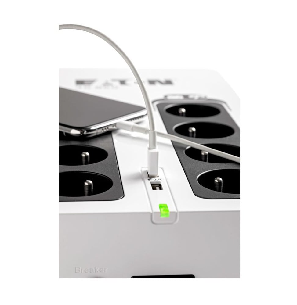 ONDULEUR OFF-LINE UPS EATON 3S GÉN2 - 420 W / 700 VA - 8 PRISES FR + 2 USB (3S700F)