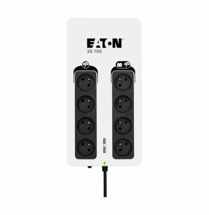 ONDULEUR OFF-LINE UPS EATON 3S GÉN2 - 420 W / 700 VA - 8 PRISES FR + 2 USB (3S700F)