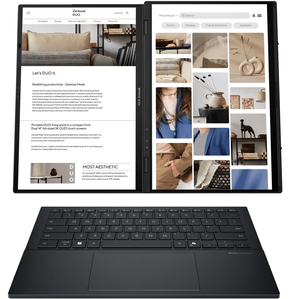 ORDINATEUR PORTABLE ASUS ZENBOOK DUO (UX8406CA-QL048W)