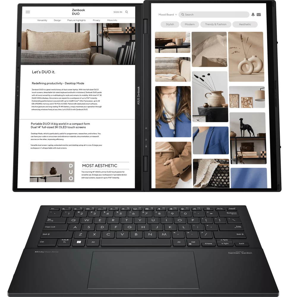 ORDINATEUR PORTABLE ASUS ZENBOOK DUO (UX8406CA-QL227W)