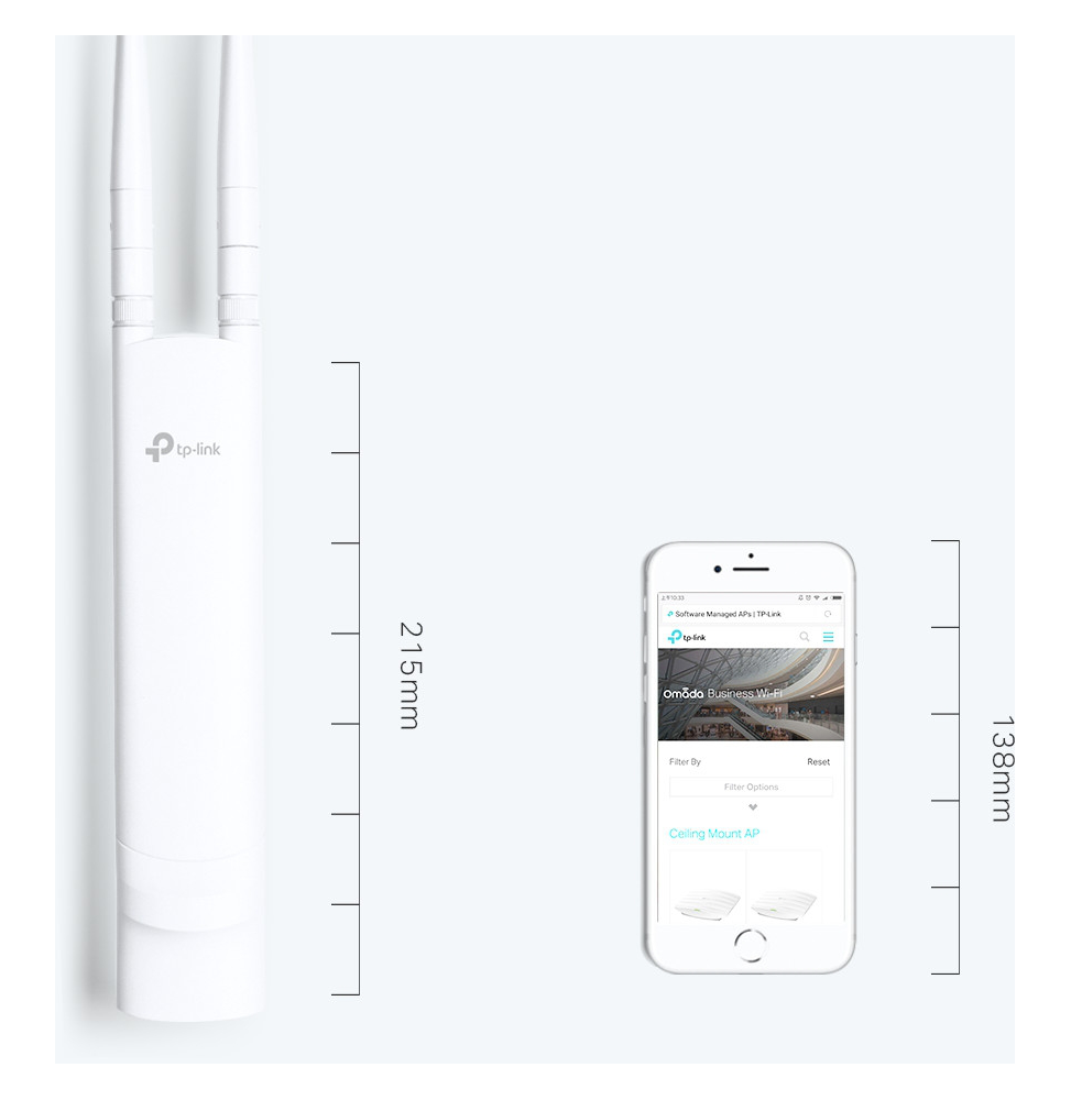 POINT D'ACCÈS WIFI 4 TP-LINK EAP110-OUTDOOR WIFI N 300 MBPS EXTÉRIEUR (IP65)