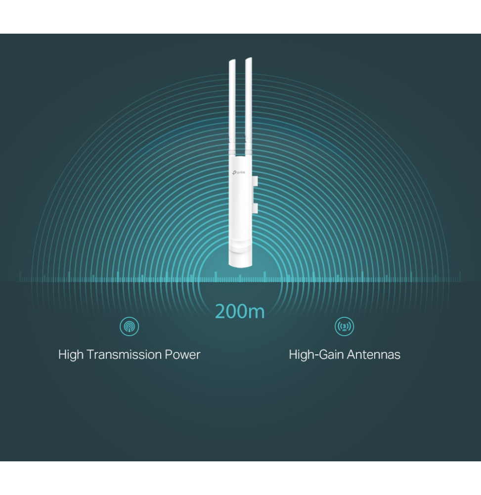 POINT D'ACCÈS WIFI 4 TP-LINK EAP110-OUTDOOR WIFI N 300 MBPS EXTÉRIEUR (IP65)