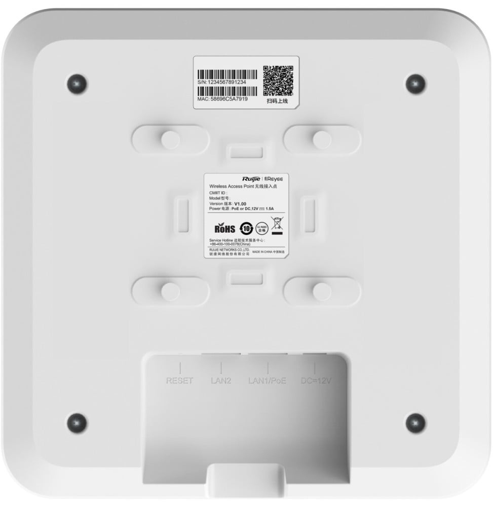 POINT D'ACCÈS WIFI 6 AX1800 REYEE RG-RAP2260(G) INTÉRIEUR