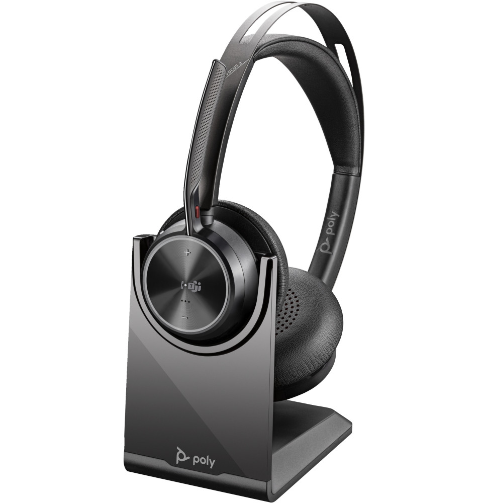 POLY VOYAGER FOCUS 2 MICROSOFT TEAMS CERTIFIED USB-C-C HEADSET +USB-C/A ADAPTER +CHARGING STAND (9T9J6AA)