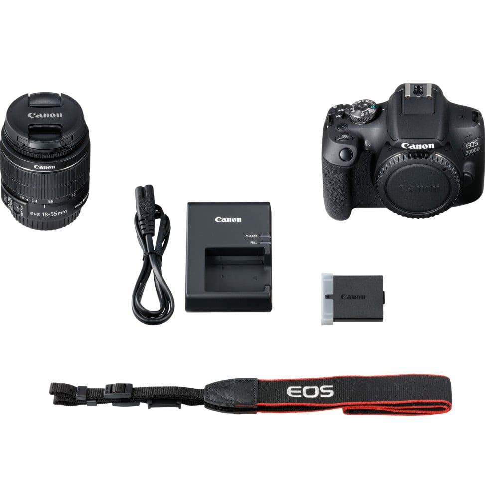 REFLEX CANON EOS 2000D + OBJECTIF EF-S 18-55MM IS II (2728C003AA)