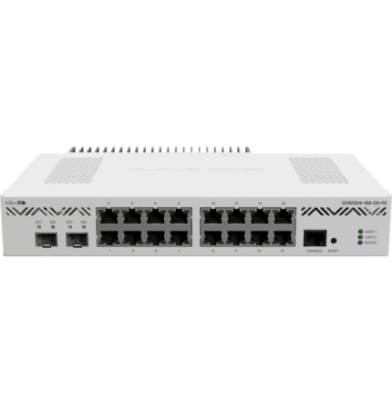 ROUTEUR GIGABIT MIKROTIK 16 PORTS + 2 PORTS SPF+ (CCR2004-16G-2S+PC)