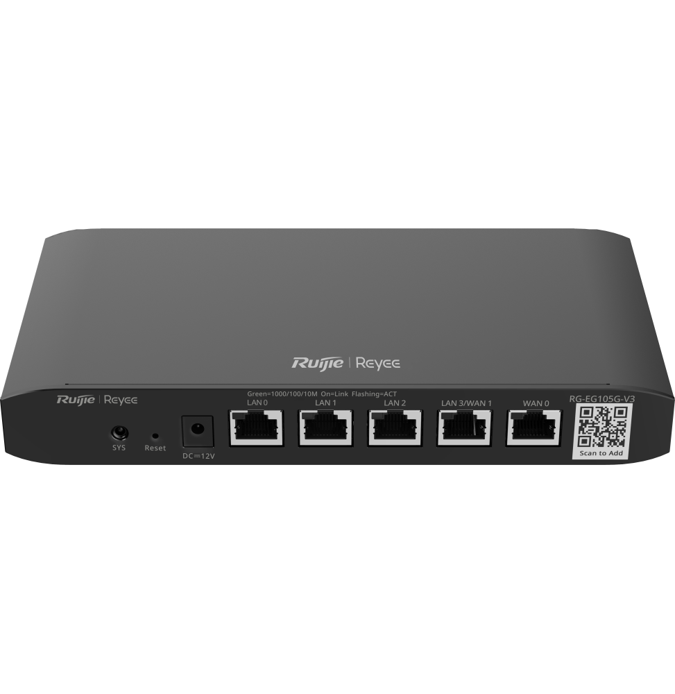 ROUTEUR PROFESSIONNEL REYEE RG-EG105G-V3 5 GIGABIT PORTS 600MBPS