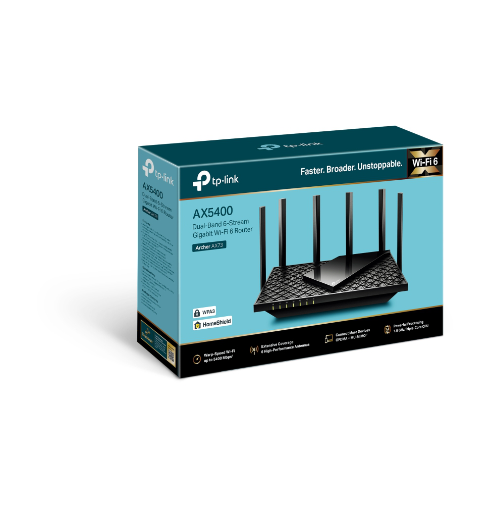 ROUTEUR TP-LINK ARCHER AX73 AX5400 GIGABIT WIFI 6 BI-BANDE (ARCHERAX73)