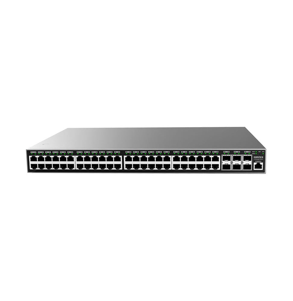 SWITCH ADMINISTRABLE GRANDSTREAM GWN7816P 48 PORTS POE GIGABIT + 6 PORTS SFP