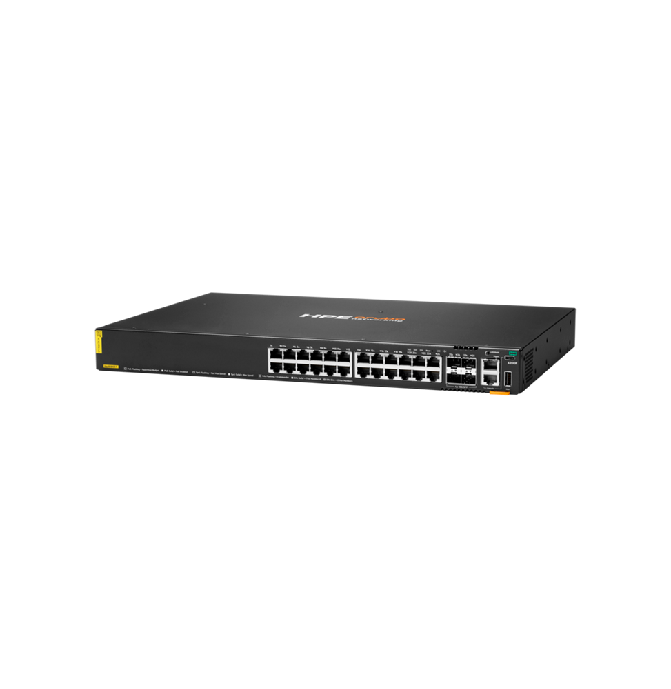 SWITCH ADMINISTRABLE HPE ARUBA CX 6200F 24 PORTS CLASSE 4 POE 4 PORTS SFP 370W (JL725B)