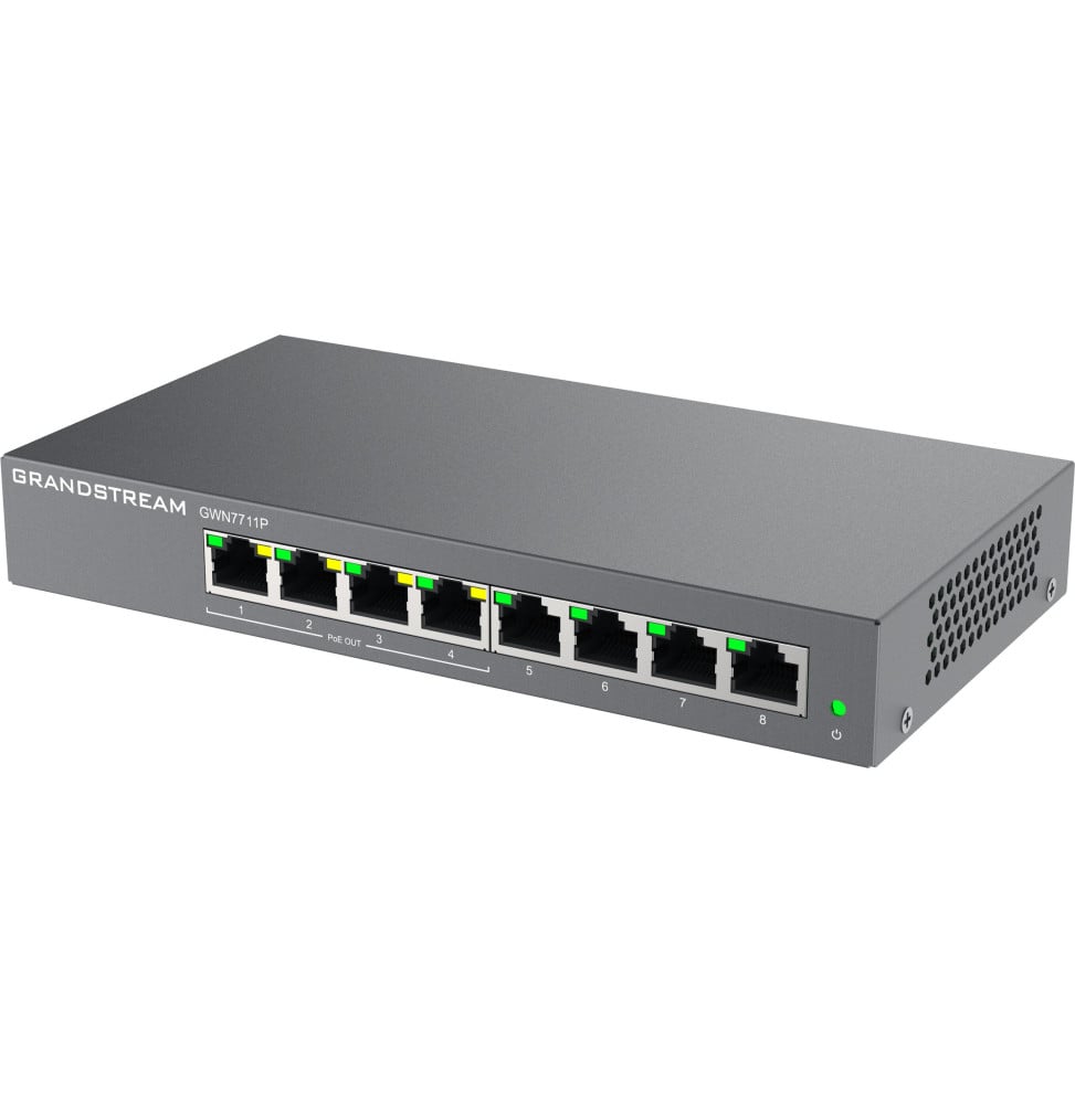 SWITCH ADMINISTRABLE NIVEAU 2 GRANDSTREAM GWN7711P - 8 PORTS POE GIGABIT