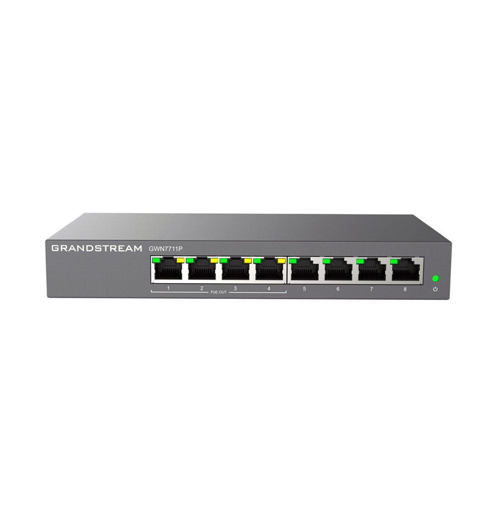 SWITCH ADMINISTRABLE NIVEAU 2 GRANDSTREAM GWN7711P - 8 PORTS POE GIGABIT