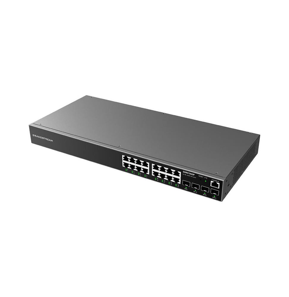 SWITCH ADMINISTRABLE NIVEAU 2+ GRANDSTREAM GWN7802P 16 PORTS POE GIGABIT + 4 PORTS SFP