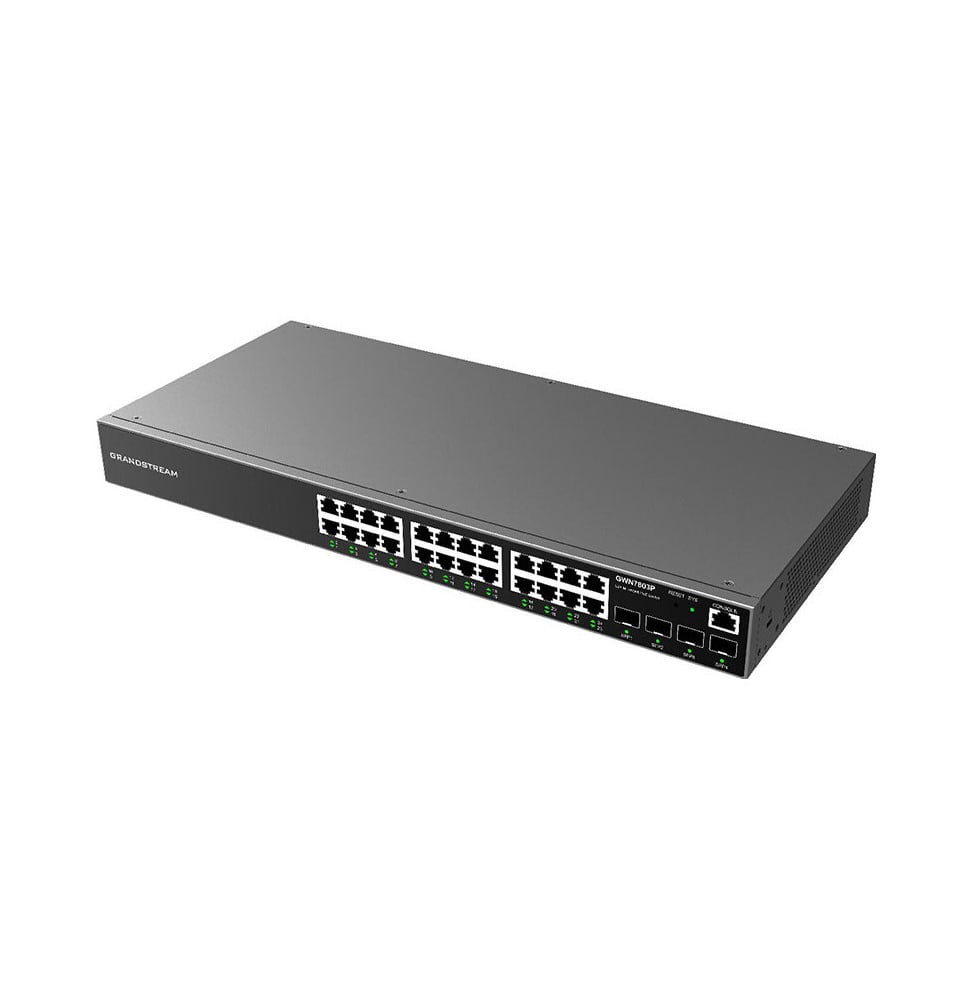 SWITCH ADMINISTRABLE NIVEAU 2+ GRANDSTREAM GWN7803P 24 PORTS POE GIGABIT + 4 PORTS SFP