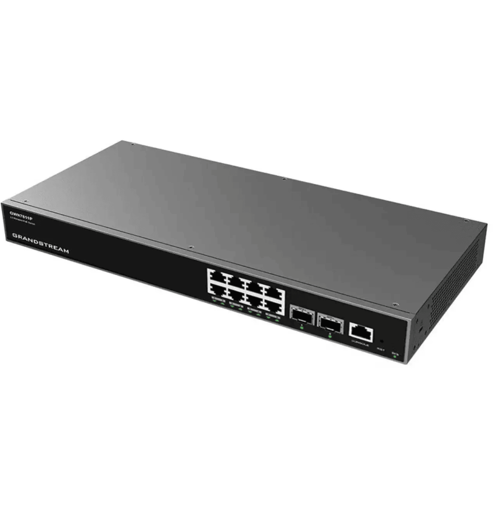 SWITCH ADMINISTRABLE NIVEAU 3 GRANDSTREAM GWN7811P - 8 PORTS POE GIGABIT / 2 PORTS SFP+