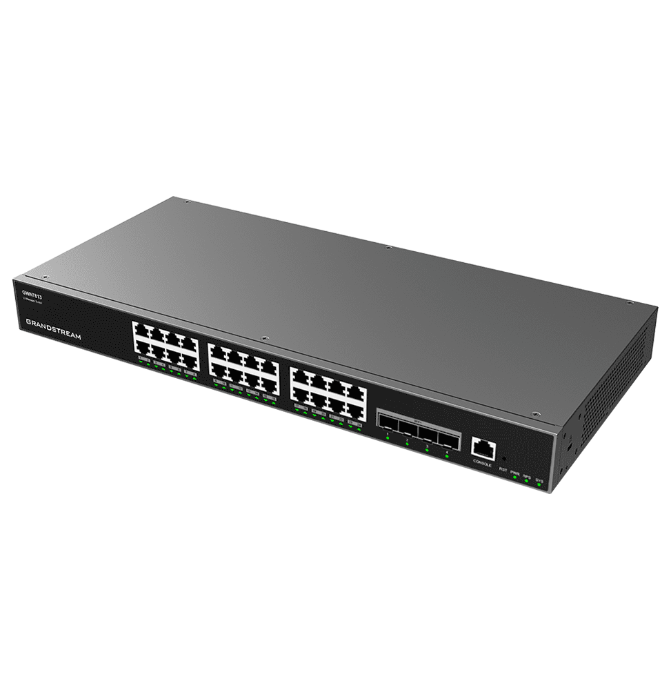 SWITCH ADMINISTRABLE NIVEAU 3 GRANDSTREAM GWN7813 - 24 PORTS GIGABIT / 4 PORTS SFP+