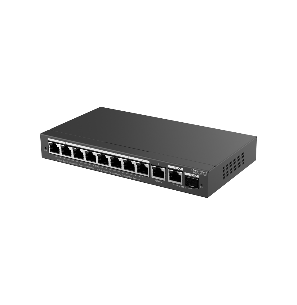 SWITCH ADMINISTRABLE REYEE RG-ES210GS-P 8 PORTS POE / 1 SFP 120W