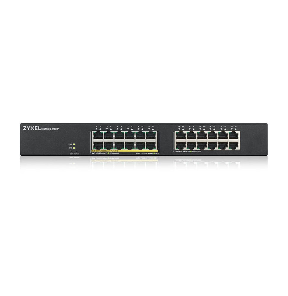 SWITCH ADMINISTRABLE ZYXEL GS1900-24 POE 24 PORTS GBE L2 (GS1900-24EP-EU0101F)