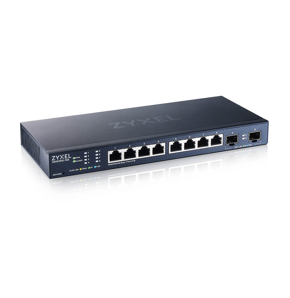 SWITCH ADMINISTRABLE ZYXEL XMG1915-10EP - 8 PORTS 2.5GBE AVEC 2 UPLINK SFP+ / POE++ (XMG1915-10EP-EU0101F)
