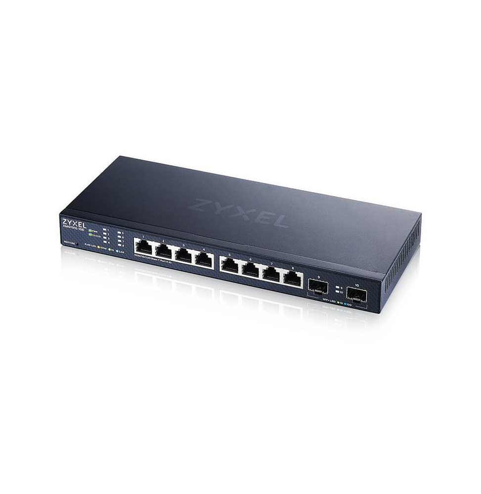 SWITCH ADMINISTRABLE ZYXEL XMG1915-10EP - 8 PORTS 2.5GBE AVEC 2 UPLINK SFP+ / POE++ (XMG1915-10EP-EU0101F)