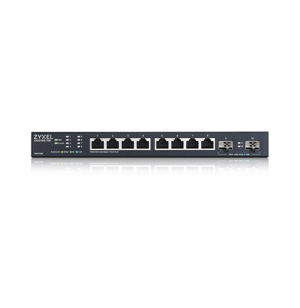 SWITCH ADMINISTRABLE ZYXEL XMG1915-10EP - 8 PORTS 2.5GBE AVEC 2 UPLINK SFP+ / POE++ (XMG1915-10EP-EU0101F)