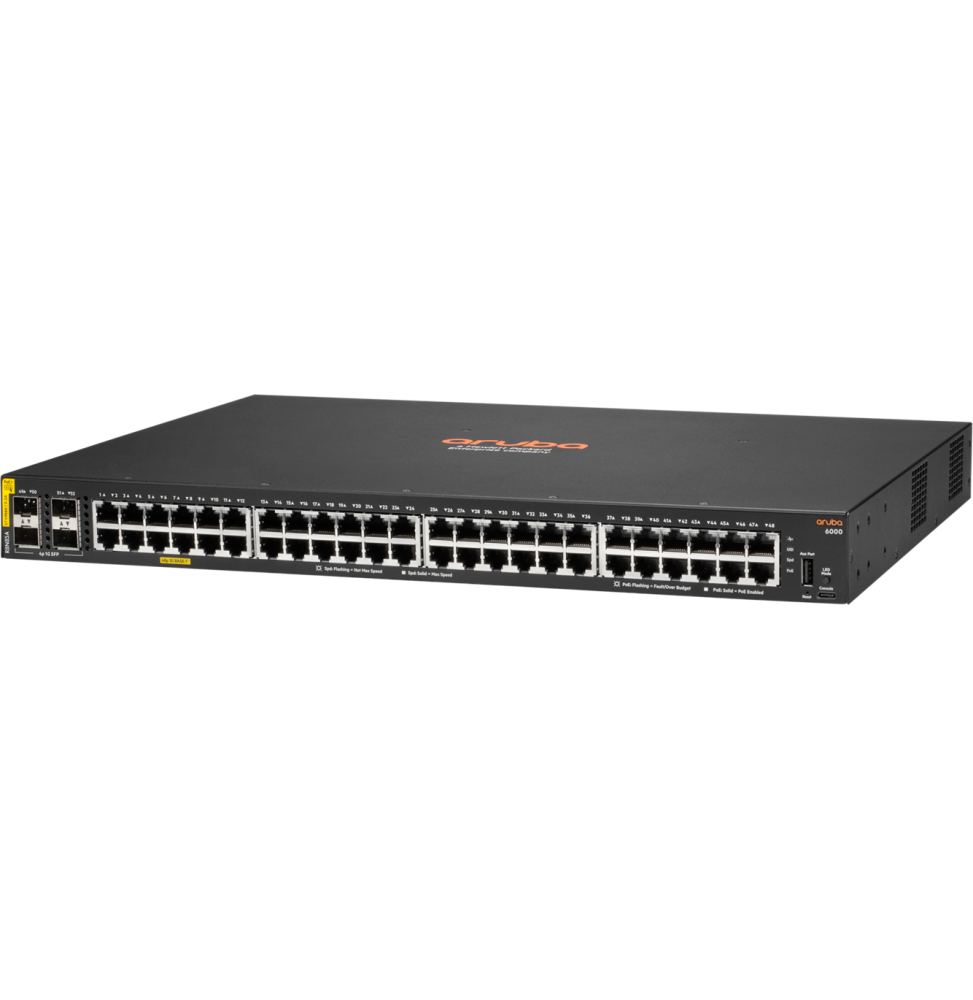 SWITCH ARUBA 6000 48G CLASSE 4 POE 4SFP 370 W (R8N85A)
