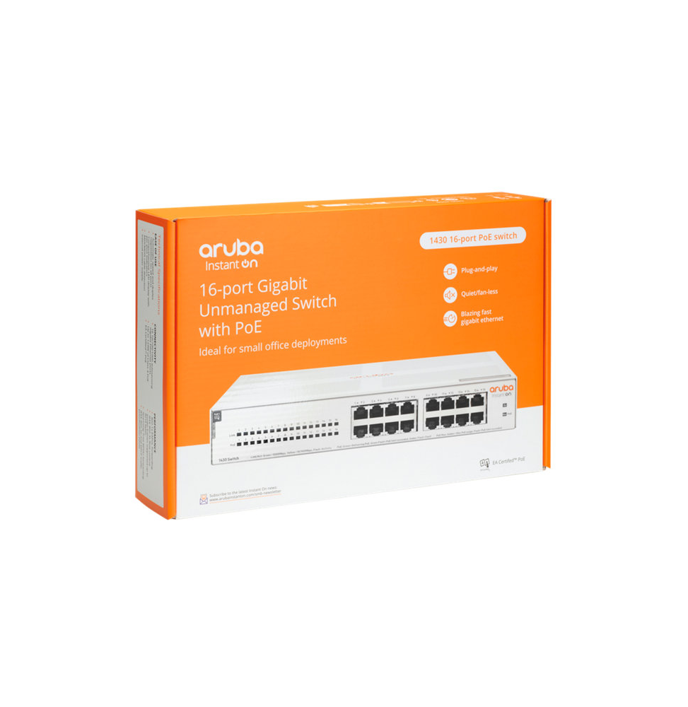 SWITCH ARUBA INSTANT ON 1430 16G CLASSE 4 POE 124 W (R8R48A)