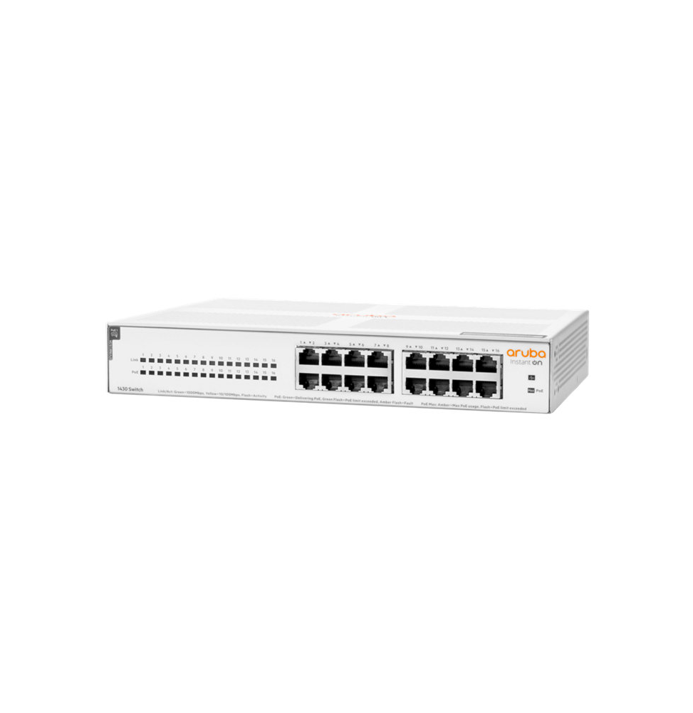 SWITCH ARUBA INSTANT ON 1430 16G CLASSE 4 POE 124 W (R8R48A)