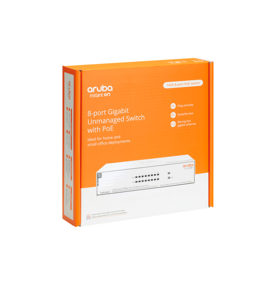 SWITCH ARUBA INSTANT ON 1430 8G CLASS4 POE 64W (R8R46A)