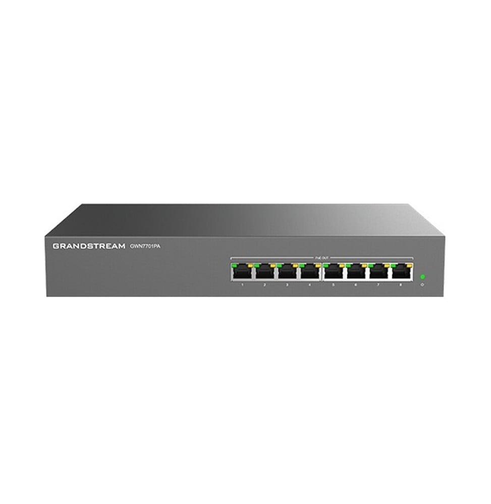SWITCH DE BUREAU GRANDSTREAM GWN7701PA 8 PORTS GIGABIT