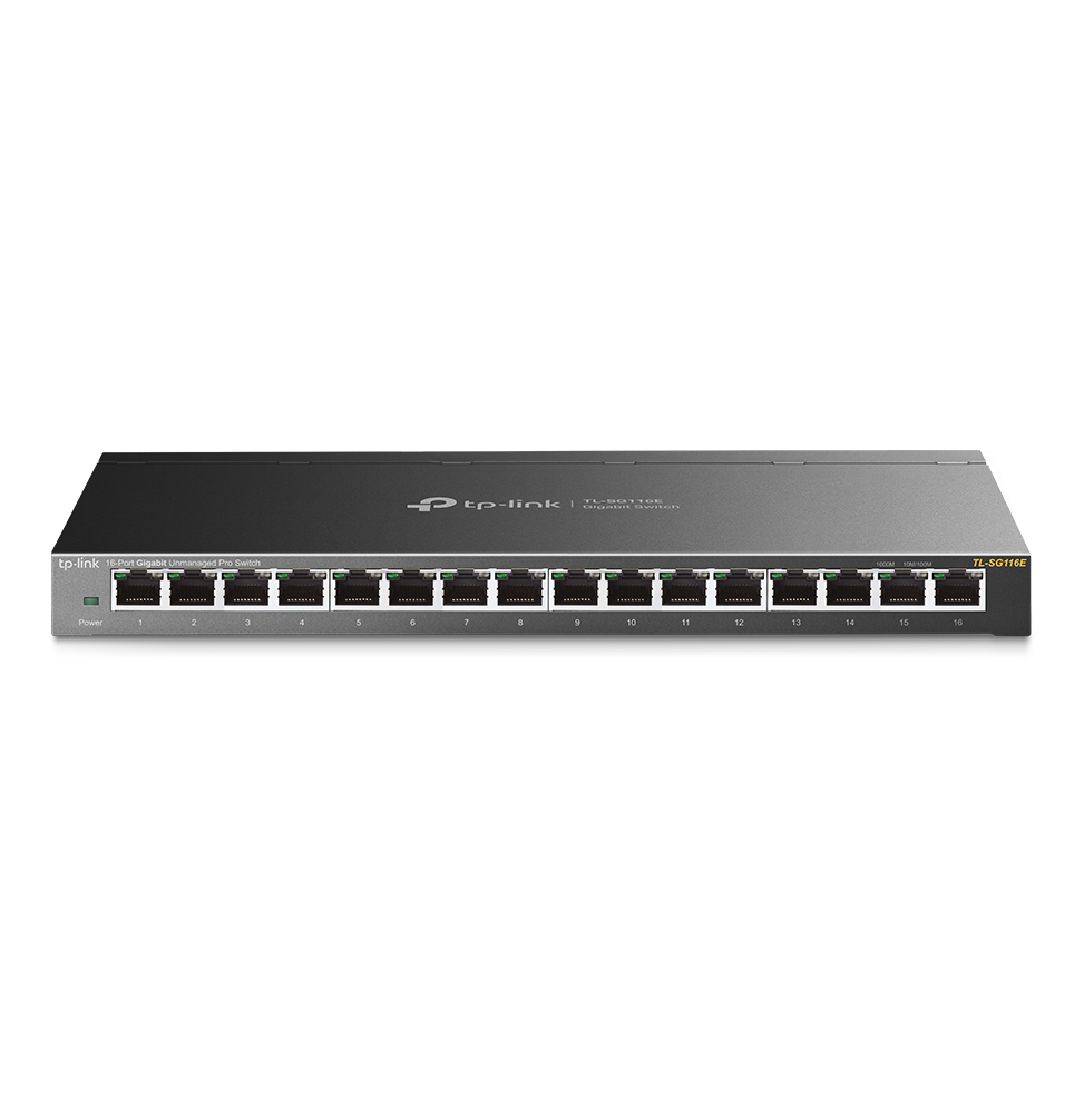 SWITCH DE BUREAU TP-LINK TL-SG116E NON ADMINISTRABLE PRO 16 PORTS GIGABIT