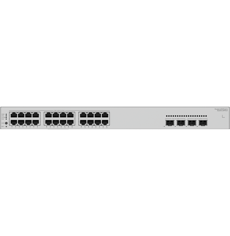 SWITCH HUAWEI EKITENGINE S220S-24P4JX 24 PORTS / 4SFP - POE+ 400W (98012518)
