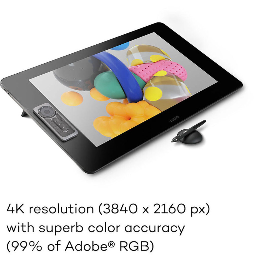 ÉCRAN INTERACTIF À STYLET WACOM CINTIQ PRO 24 : TABLETTE GRAPHIQUE AVEC ÉCRAN 23,6" 4K (DTK-2420)