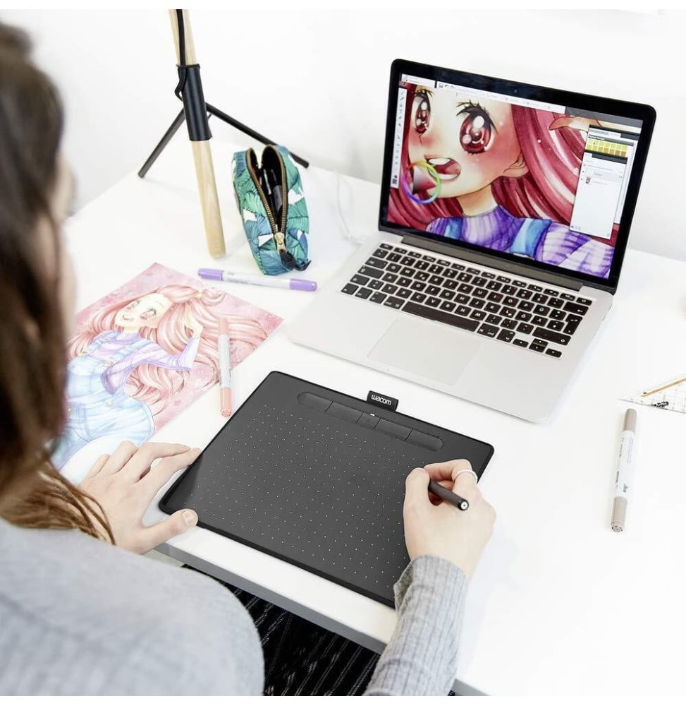 TABLETTE GRAPHIQUE WACOM INTUOS MOYENNE - USB & BLUETOOTH (CTL-6100WLK-S)