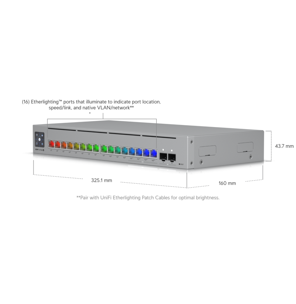 UBIQUITI PRO MAX 16 POE – SWITCH POE ADMINISTRABLE (USW-PRO-MAX-16-POE-EU)